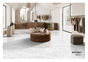 กระเบื้องเซรามิกปูพื้นลายหินอ่อนขนาด 600x1200 มม. ผิวเงา สำหรับห้องนั่งเล่นในวิลล่าหรูหรา ดีไซน์ทันสมัย ใช้สำหรับอพาร์ทเมนต์ หนา 8 มม. - Product Image 3