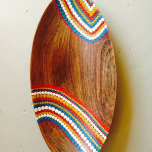 Bol décoratif islamique en bois émaillé imprimé pour servir des collations pendant le Ramadan Iftar, qualité supérieure - Product Image 5