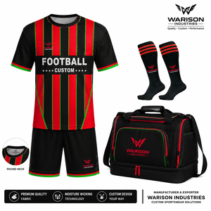 Wholesale Custom Football Sportswear Set Soccer Jersey Kit With Shorts Socks And Sports Travel Bag Breathable Soccer Uniform Set - Product Image 3