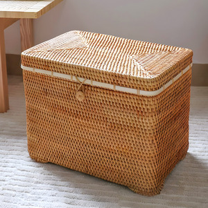 Vintage <b>storage</b> chests organizer <b>hampers</b> natural rattan trunk top quality <b>hamper</b> chest trunks - Product Image 1