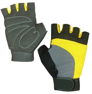 Gants de cyclisme d'hiver confortables à demi-doigts avec une forte adhérence, tissu respirant et support en gel pour la paume, pour hommes - Product Image 6