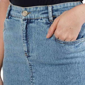 Custom Denim Mini Skirt Vintage Acid Washed Summer Shorts for Girls Breathable Fashionable Casual Denim Skirt Pencil Natural - Product Image 5