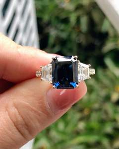 Anillo de Diamante Moissanita de Lujo en Plata 925 de 1, 2 y 3 Quilates, Superventas, para Regalo de Aniversario de Bodas, Joyería Fina Disponible - Product Image 2