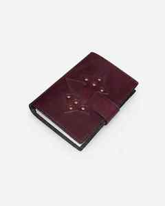 Leather Journal Notebook with Star Stud Design | Refillable Writing Diary Embossed Leather Journal for Writing & Sketching - Product Image 1