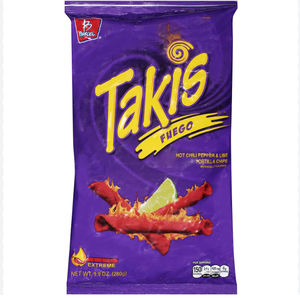 Takis Fuego Hot Chili Pepper & Lime Bite Size Tortilla Chips 25x35g |   Snacks en gros très demandés - Product Image 6