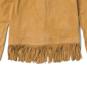 Real Soft Genuine Leather <b>Suede</b> Breathable Windproof Zipper Closure Ladies Western Winter <b>Jacket</b> Fringes Odm Oem Available - Product Image 6