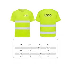 เสื้อเชิ้ตทำงานนิรภัยแบบสะท้อนแสงสำหรับผู้ชาย ระบายอากาศได้ดี ผลิตจากโพลีเอสเตอร์ 100% แขนสั้น ทรงโอเวอร์ไซส์ ระดับ Class 2 ขายตรงจากโรงงาน - Product Image 3