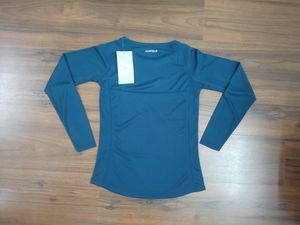 Camiseta Deportiva de Compresión de Manga Larga para Mujer, Tejido Sin Costuras, Estampado Personalizado, Ropa Deportiva - Product Image 1