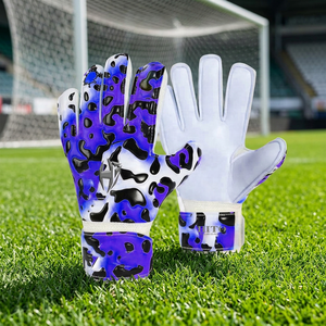 Customized Soccer Goalkeeper Gloves <b>For</b> Professional Front German Latex And Backhand Sublimation Print Negative Cut Wholesale - Product Image 3