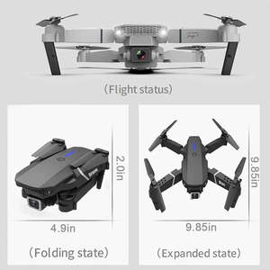 E88 Pro <b>Drone</b> <b>4K</b> UHD Dual Camera Portable Foldable RC <b>Drone</b> Long Range Flight 13 Minutes Flying Time Gray Color - Product Image 6