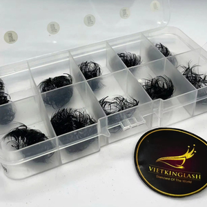 ขนตาปลอมแบบพัดสำเร็จรูป Wispy Loose Lashes  แบบถาด  ความยาวผสม  ความโค้ง CC  ขนแคชเมียร์  500 พัดสำเร็จรูป - Product Image 4