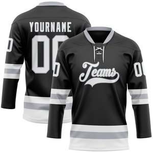 Maillot de hockey personnalisé OMMIZ INDUSTRY en acier gris, noir et or vieilli, le plus vendu en gros - Product Image 5