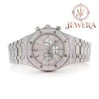 Montre en acier inoxydable de haute qualité Mossinate avec verre diamanté pour hommes et femmes, cadeau de luxe pour anniversaires, événements spéciaux et cadeaux d'entreprise