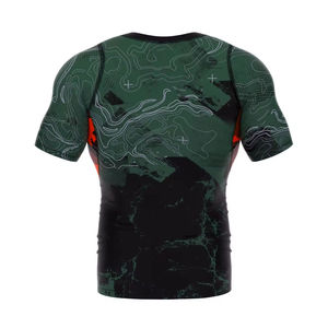 Camiseta de Compresión de Manga Corta para Hombre, Personalizada con Logotipo, de Secado Rápido y Transpirable, para MMA, Spandex/Poliéster, Impresión Digital - Product Image 2