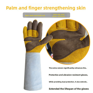 Gants d'apiculture en cuir Vantrex à manches longues, protection thermique, gants d'apiculture pour l'extérieur - Product Image 3