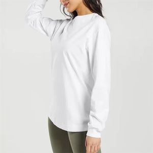 Chemise de sport de compression pour femmes, manches longues, légère, respirante, séchage rapide, design personnalisable, vêtements de sport pour la salle de sport, la course à pied - Product Image 6