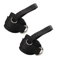 Sangles de cheville robustes de 7 mm avec logo personnalisé, anneaux en D, enveloppement de pied, réglables pour machine à câble, rembourrées en néoprène, solides, souples, grandes tailles, pour l'entraînement
