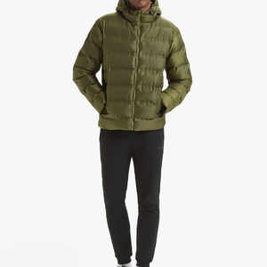 Latest Wholesale High Quality Custom Made Bubble Puffer <b>Jacket</b> <b>for</b> <b>Men's</b> <b>Canvas</b> Front Logo Polyester Filled Warm Winter - Product Image 2