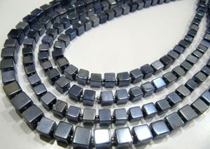 Perles de pierre de lune bleue naturelle AB Mystic Coated 6-7mm Iolite forme cube simple 8 pouces - Product Image 4