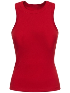 Débardeur côtelé pour femme, col rond, couleur unie, longueur standard, coton respirant de haute qualité, vêtement décontracté, logo personnalisé - Product Image 3