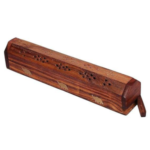 Porta Incienso de Madera Hecho a Mano en India, Sostenible y de Alta Calidad |   Quemador de Incienso de Madera Maciza Duradero para el Hogar Religioso - Product Image 5