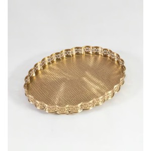 Luxury <b>Warm</b> Toned Metal Serving <b>Tray</b>-Eco-Friendly Handmade Wedding Decor Durable & Multi-Functional - Product Image 5