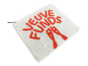 Bolsa de Mano con Cuentas de Moda Veuve Funds, Bolso de Mano Tipo Clutch Color Champán Hecho a Mano con Bordado Personalizado al por Mayor, Monedero con Cierre de Cremallera - Product Image 2