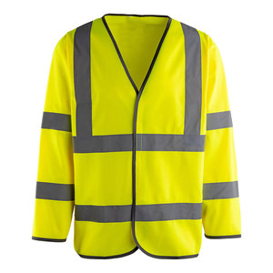 Men Workwear Waterproof High Visibility Winter Security <b>Worker</b> Vest <b>Jacket</b> Construction Safety Reflective Tape <b>Worker</b> Vest - Product Image 1