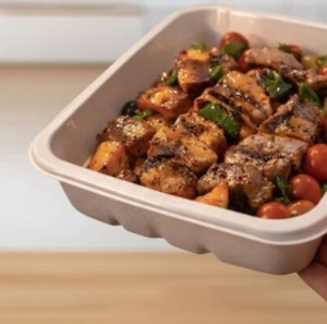 Conteneur jetable de 32 oz (1000 ml) avec couvercle, biodégradable, en bagasse de canne à sucre, non toxique, certifié ISO, compostable, sans BPA - Product Image 3