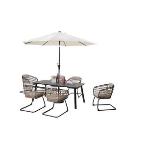 Set di 2 Sedie da Pranzo in Vimini Eleganti e Confortevoli, Ideali per Valorizzare il Tuo Patio, Balcone e Giardino - Product Image 2