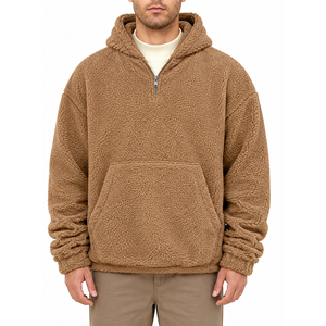 Custom Winter Sherpa Fleece Hoodies Men <b>Women</b> Warm Soft Cozy Plush Zipper Hooded <b>Sweatshirt</b> Casual Streetwear Clothing Factory - Product Image 1
