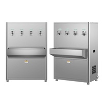 Dispensador de Agua y Hielo Comercial de Acero Inoxidable 3 en 1, Estación de Agua Fría, Caliente y Hielo con Filtro para Oficina o Sala de Reuniones