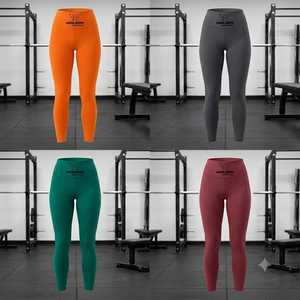 Women's Athletic Performance <b>Leggings</b> High-Waisted Seamless Design Eco-Friendly Quick Dry Fabric for Exercise Fitness Training - Product Image 4