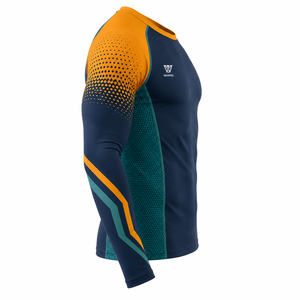 OEM Rashguard de compression à manches longues pour hommes, vêtements de sport pour la gym, avec logo et impression personnalisés - Product Image 3