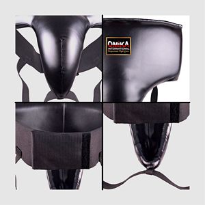 OMIKA INTERNATIONAL Protège-entrejambe de boxe professionnel unisexe - Protection en cuir résistant aux chocs pour MMA, mousse haute densité, logo personnalisé - Product Image 4