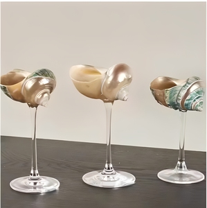 แก้วเปลือกหอยทำมือรักษ์โลก พร้อมธีมชายหาดทันสมัย สำหรับตกแต่งบ้านและงานแต่งงาน - Product Image 2