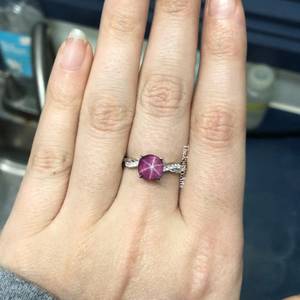 Anillo Vintage de Rubí Estrella para Mujer, Plata de Ley 925, Gema Roja, Joyería de Compromiso, Anillo Apilable de Rubí Estrella, Regalo para Ella - Product Image 5