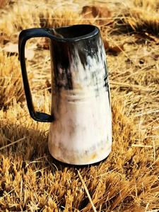 Copa de Cuerno para Beber de Alta Calidad Hecha a Mano, con Grabados, Estilo Vikingo, con Logotipo Personalizado, Copa Corta de Cuerno para Beber - Product Image 3