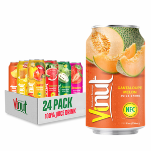 Bebida de jugo de melón cantalupo 330ml Bebida refrescante sin azúcar Fábrica de Vietnam Etiqueta privada Muestra gratis OEM/ODM - Product Image 1