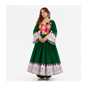 green and white pakistani dress Women Christmas Green Elf Cosplay Velvet Dress – jetechband main image 1
