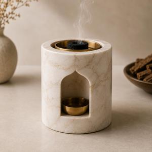 Brûleur de Bakhoor de Luxe en Marbre Lavie Creations – Mabkhara Arabe Premium pour Oud et Encens Indien – Écologique, Toutes Saisons, Maison, Ramadan - Product Image 3