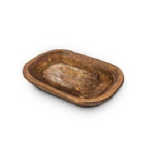 Cuenco de Madera Rústico Hecho a Mano, Cuenco Decorativo Grande de Madera Vintage, Cuenco Tallado a Mano en Forma de Barco para Hacer Velas y Decoración - Product Image 1