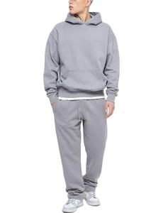 Vente en gros de survêtements de jogging vintage unis personnalisés 400 gsm tech polaire surdimensionné hommes 2025 - Product Image 2