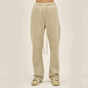 Achetez des pantalons de jogging en coton pour hommes avec logo brodé personnalisé et effet vieilli, pantalons de sport pour hommes - Product Image 2