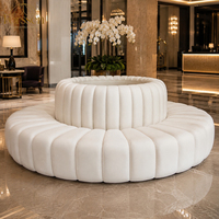 Luxuriöses Weißes Rundes Sofa Modernes Kreisförmiges Lounge-Sofa für Hotel-Lobby Hochzeits-Event Empfangsbereich Möbel