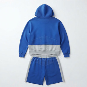 Modern <b>Men</b> Hooded <b>Shorts</b> Set Casual Matching Two Piece Outfit Relaxed Fit Breathable Fabric Summer Streetwear Clothing - Product Image 2