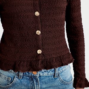 Sweat-shirt sportif à col rond respirant pour femme, pull de yoga à séchage rapide, hauts boutonnés pour activités de plein air, chemise d'entraînement fitness - Product Image 5