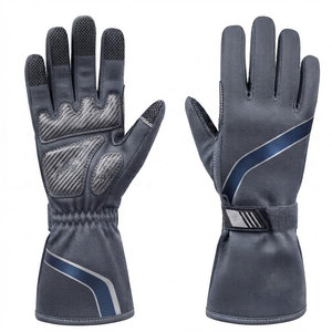 Gants de karting d'hiver haute performance avec support long pour le poignet, imprimés par sublimation, imperméables, légers, en polyester et coton, pour la course - Product Image 1