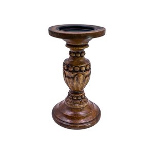 Style Handmade Embossed <b>Wooden</b> Custom Print <b>Candlestick</b> Holder Decorative Candle Stand Home Table Natural Wood High Quality - Product Image 2