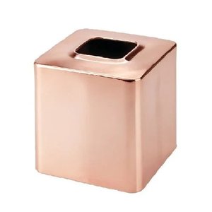 Unique Design Metal Tissue Dispenser Cover Rose <b>gold</b> Metal Tissue Holder Box Factory Price For Office Bathroom Living Room - Product Image 1